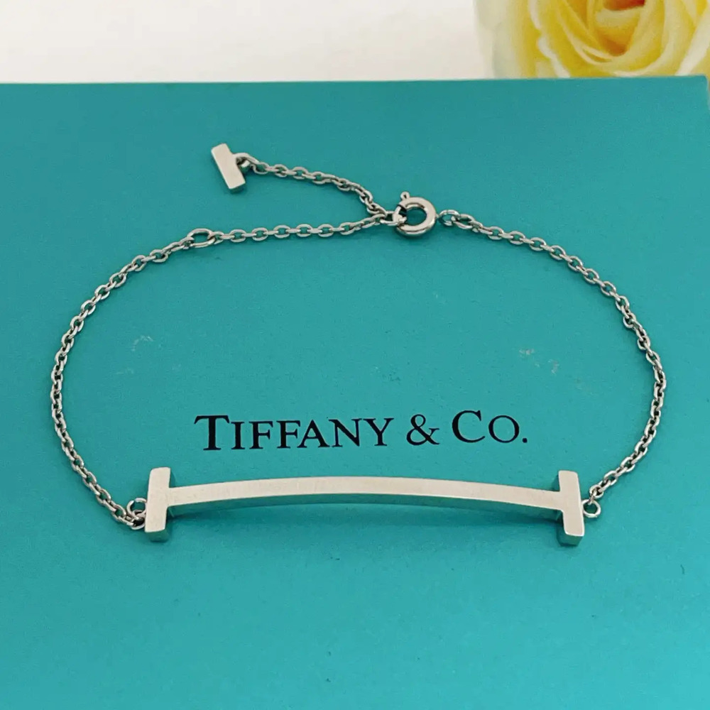 Tiffany & Co. Large Polished Silver Smiley Face Bracelet